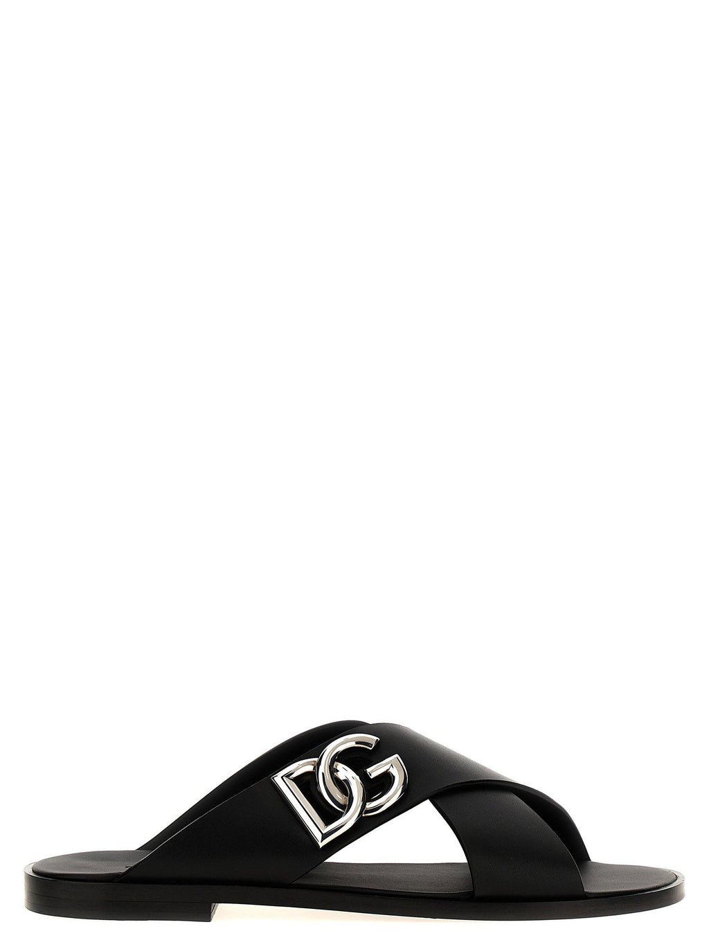 Dolce & Gabbana Dolce & Gabbana Logo Leather Sandals