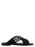Dolce & Gabbana Dolce & Gabbana Logo Leather Sandals