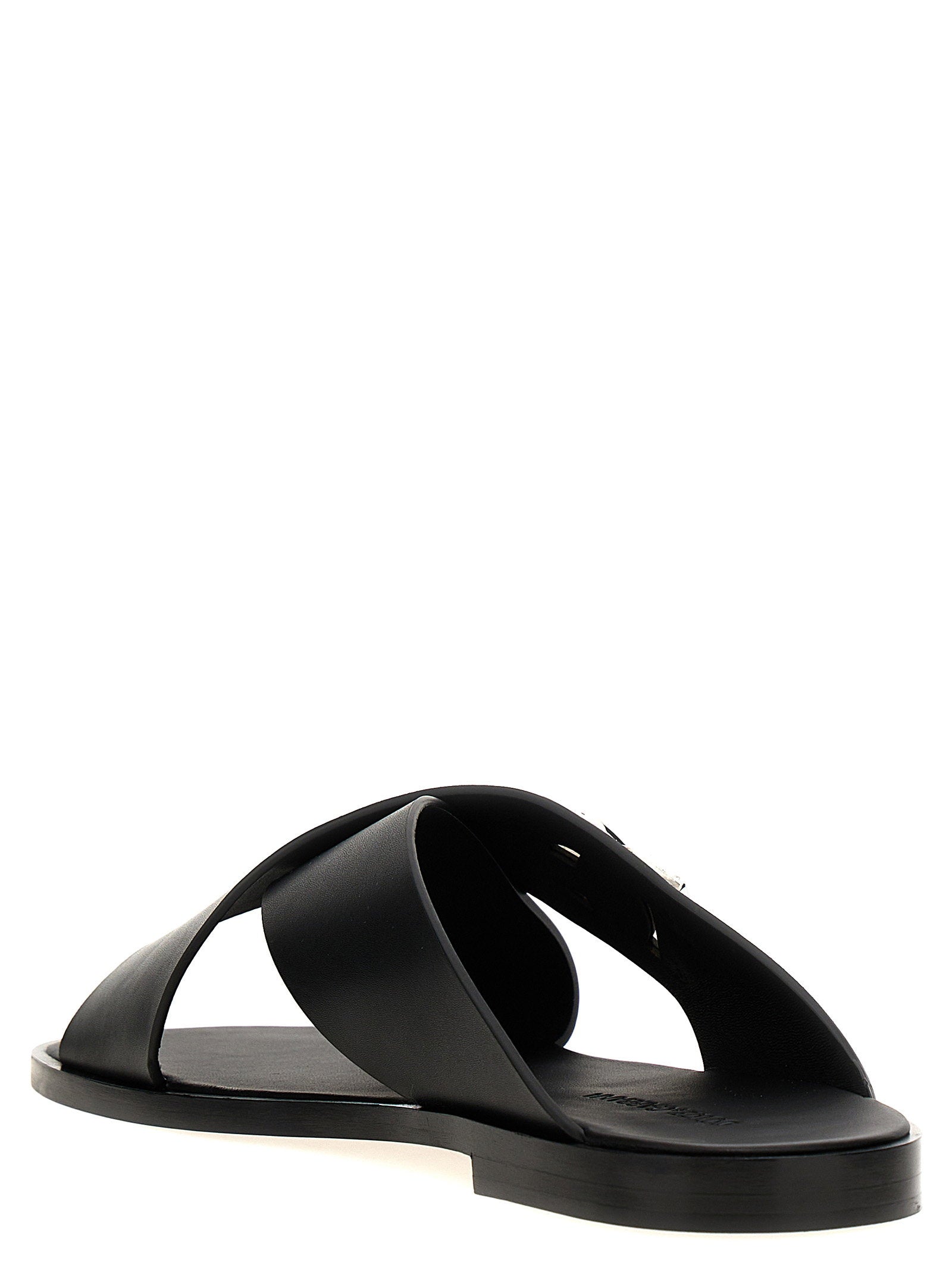 Dolce & Gabbana Dolce & Gabbana Logo Leather Sandals