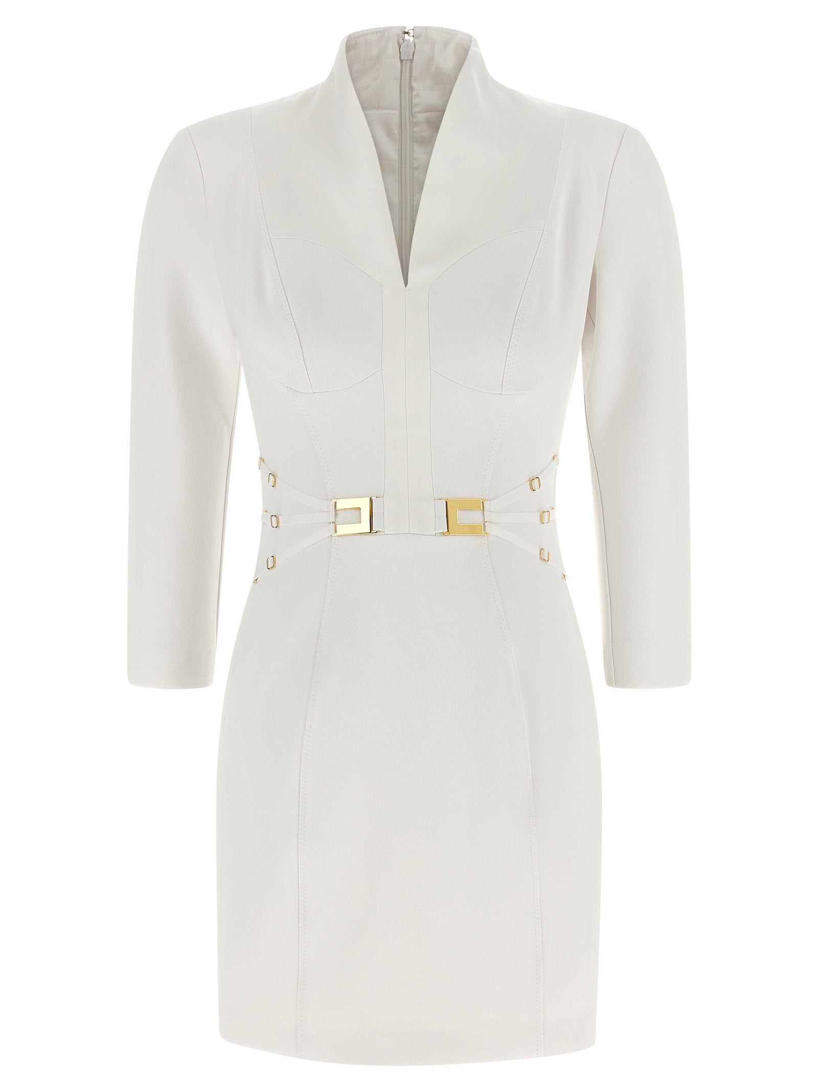Elisabetta Franchi Elisabetta Franchi Logo Dress With Elastic Bands