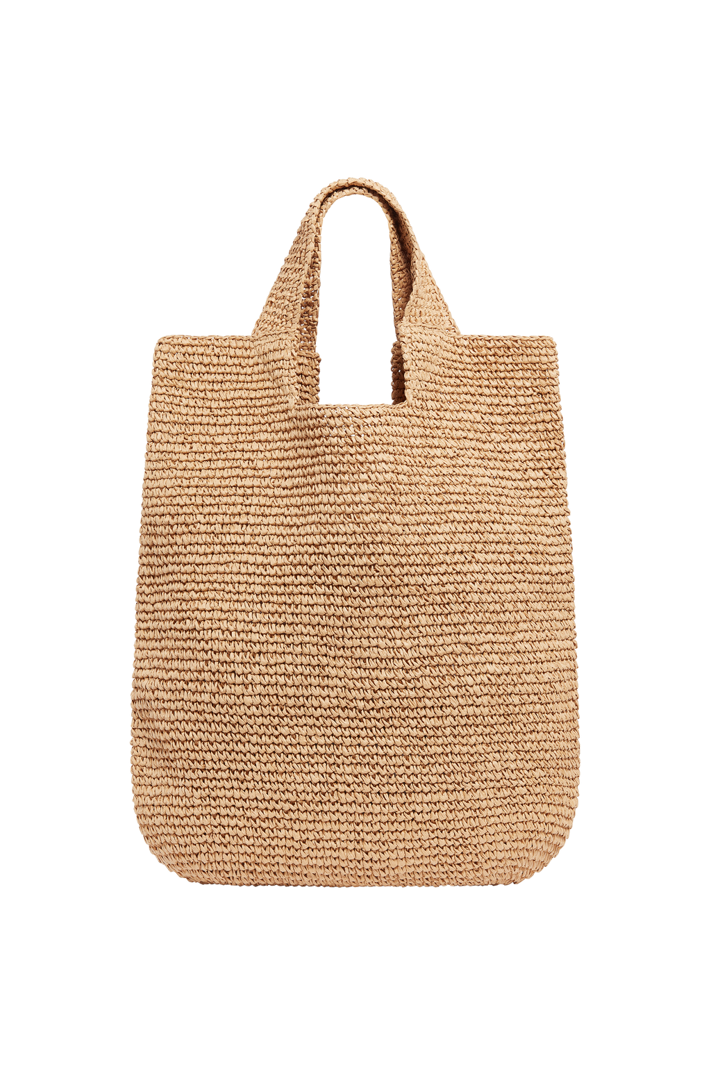 Raffia Bag With Flower Patches