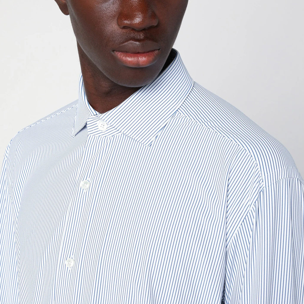 XACUS Striped blue poplin Active shirt