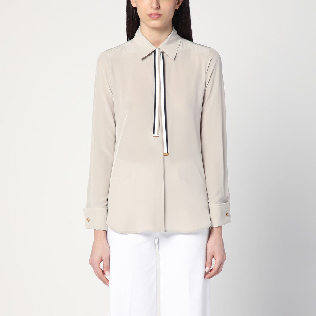 Max Mara Max Mara Beige silk shirt with tie