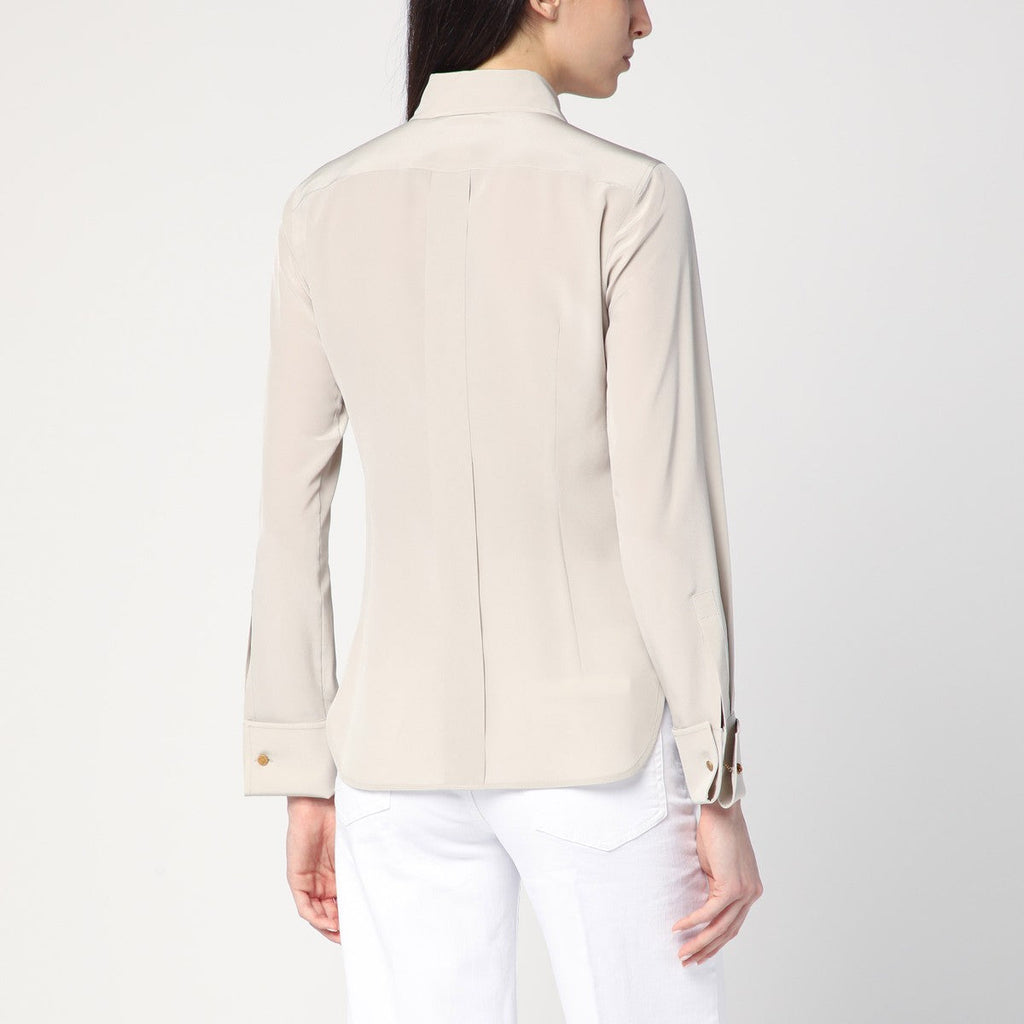 Max Mara Max Mara Beige silk shirt with tie