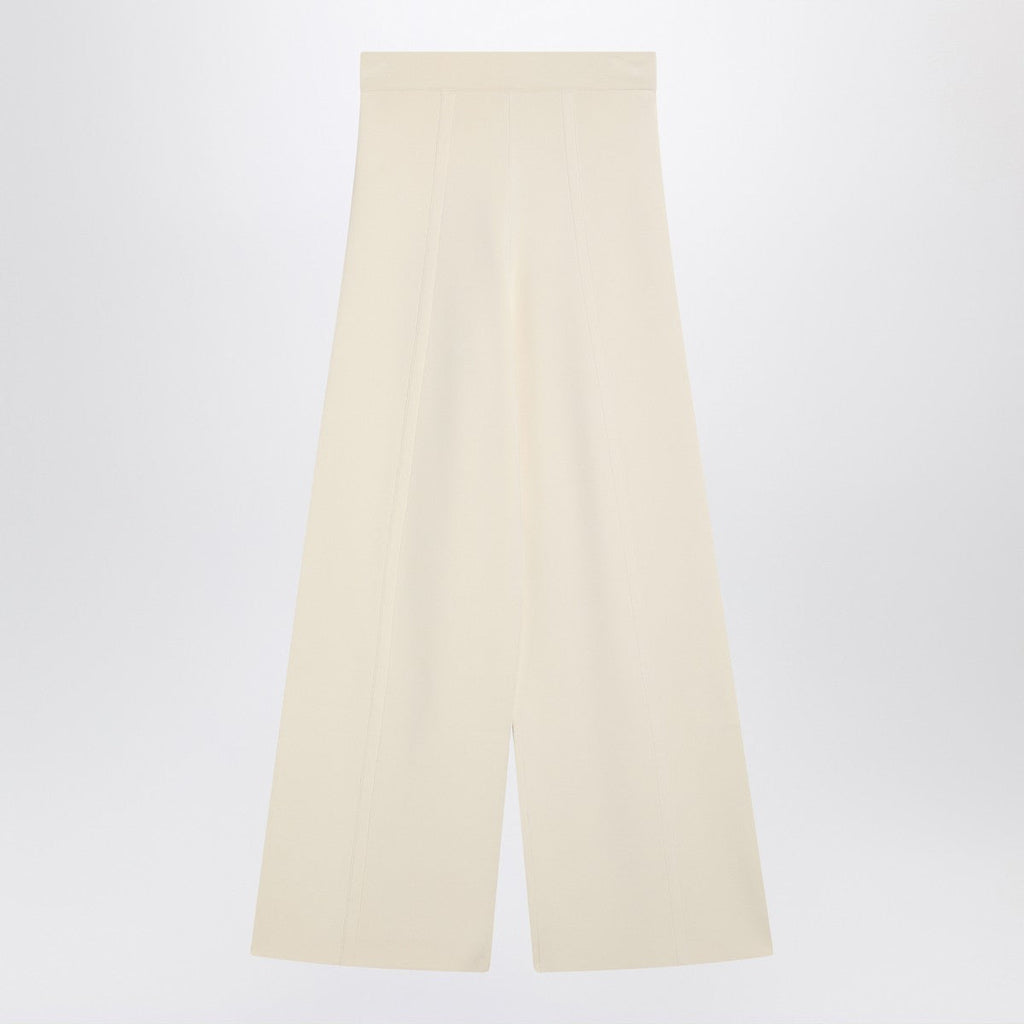 Max Mara Max Mara Ivory wide leg pants in viscose knit