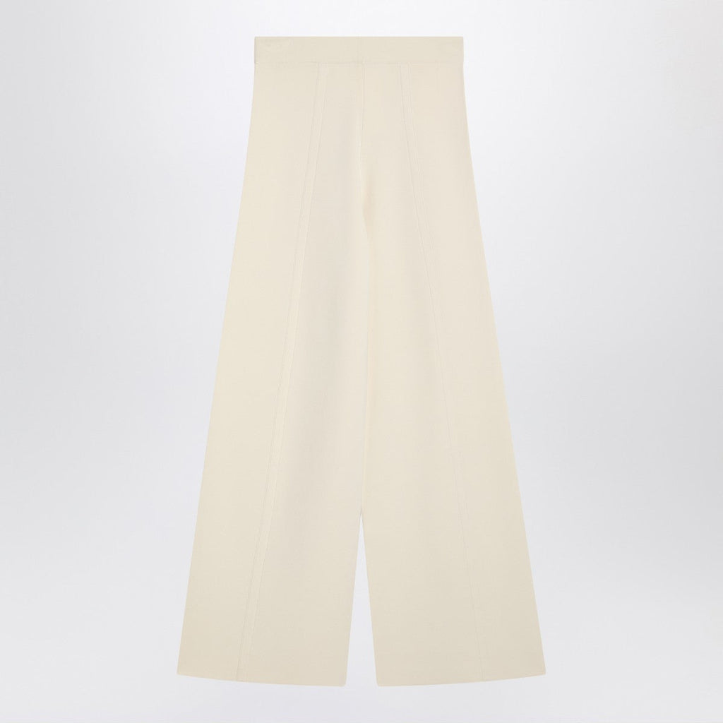 Max Mara Max Mara Ivory wide leg pants in viscose knit