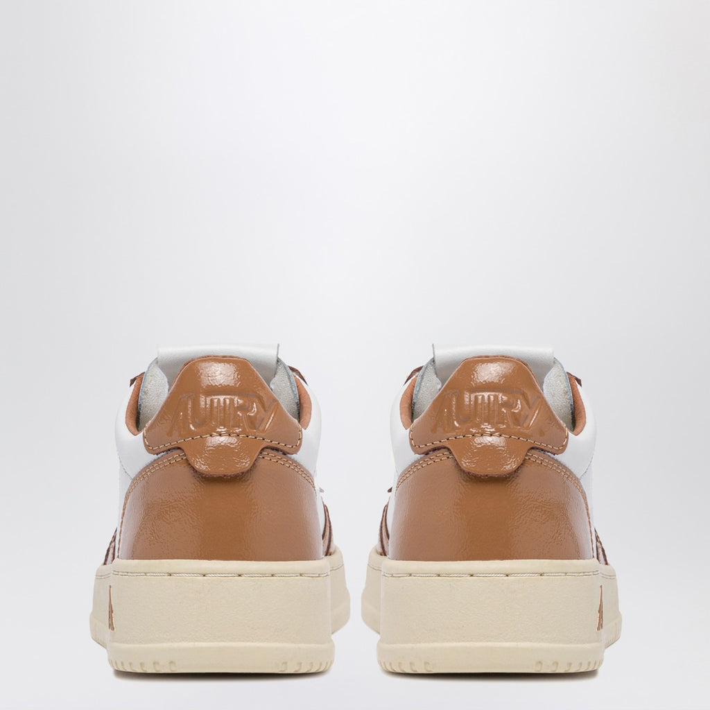 AUTRY White/brown Medalist sneakers