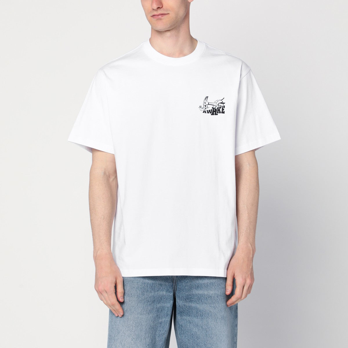 Awake NY White T-shirt with hammer print
