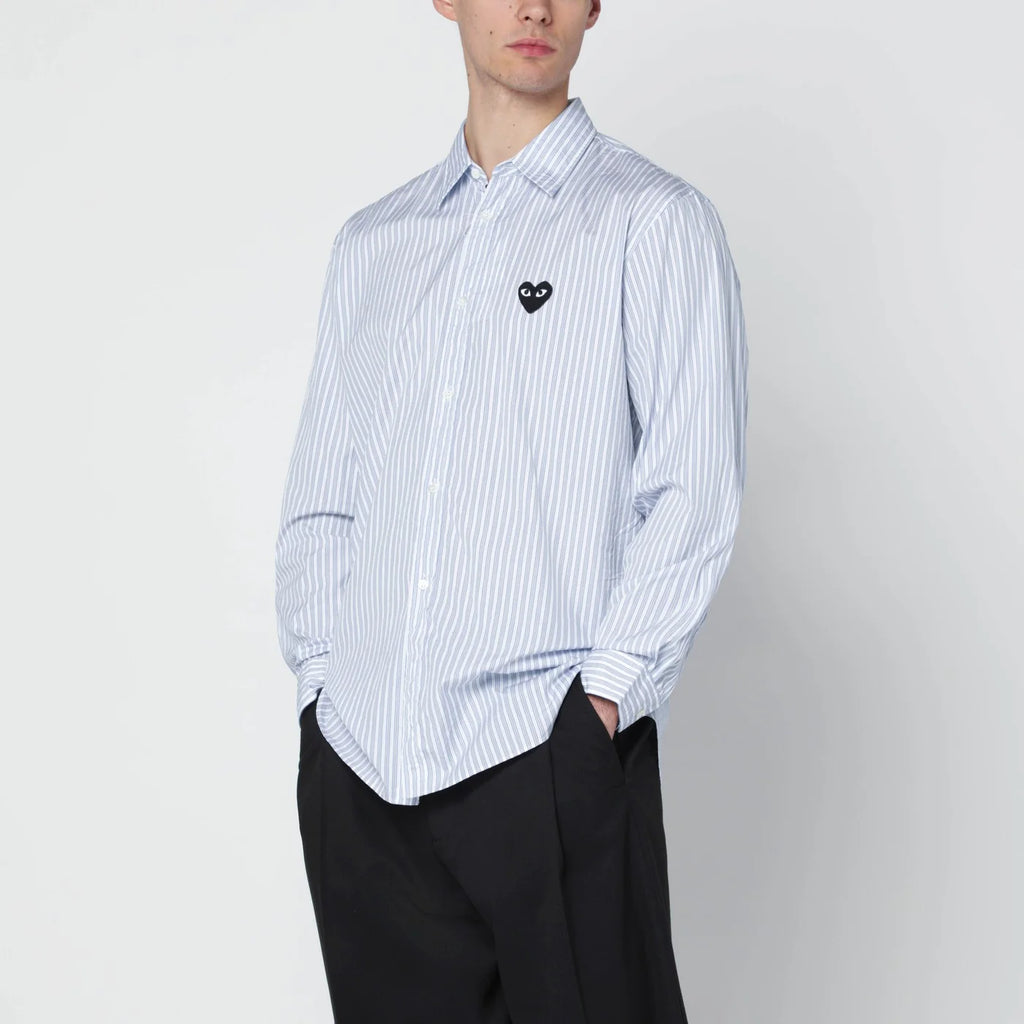 Comme des Garçons Shirt Light blue striped cotton shirt