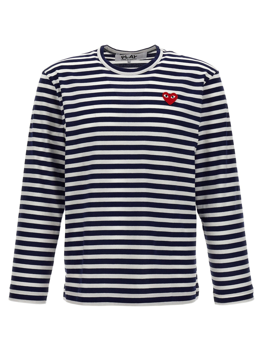 Comme Des Garçons Play Comme Des Garçons Play Logo Patch Stripes T-shirt