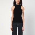 Roberto Collina Black ribbed tank top
