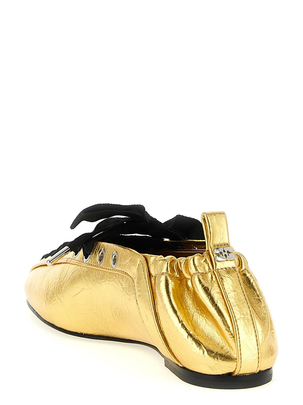 Ganni Ganni Lace-up Ballet Flats