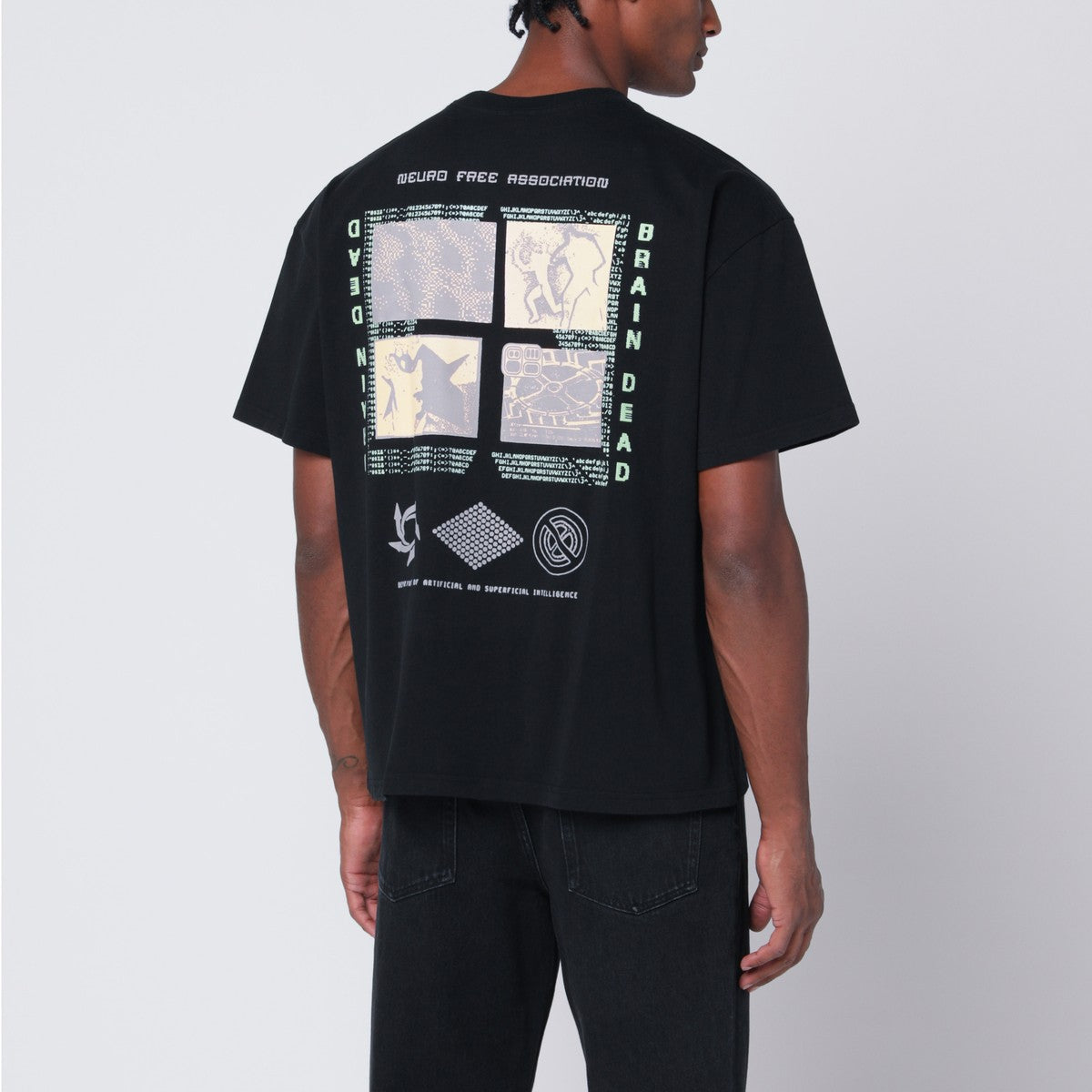 Brain Dead Black Neuro Free Association T-shirt