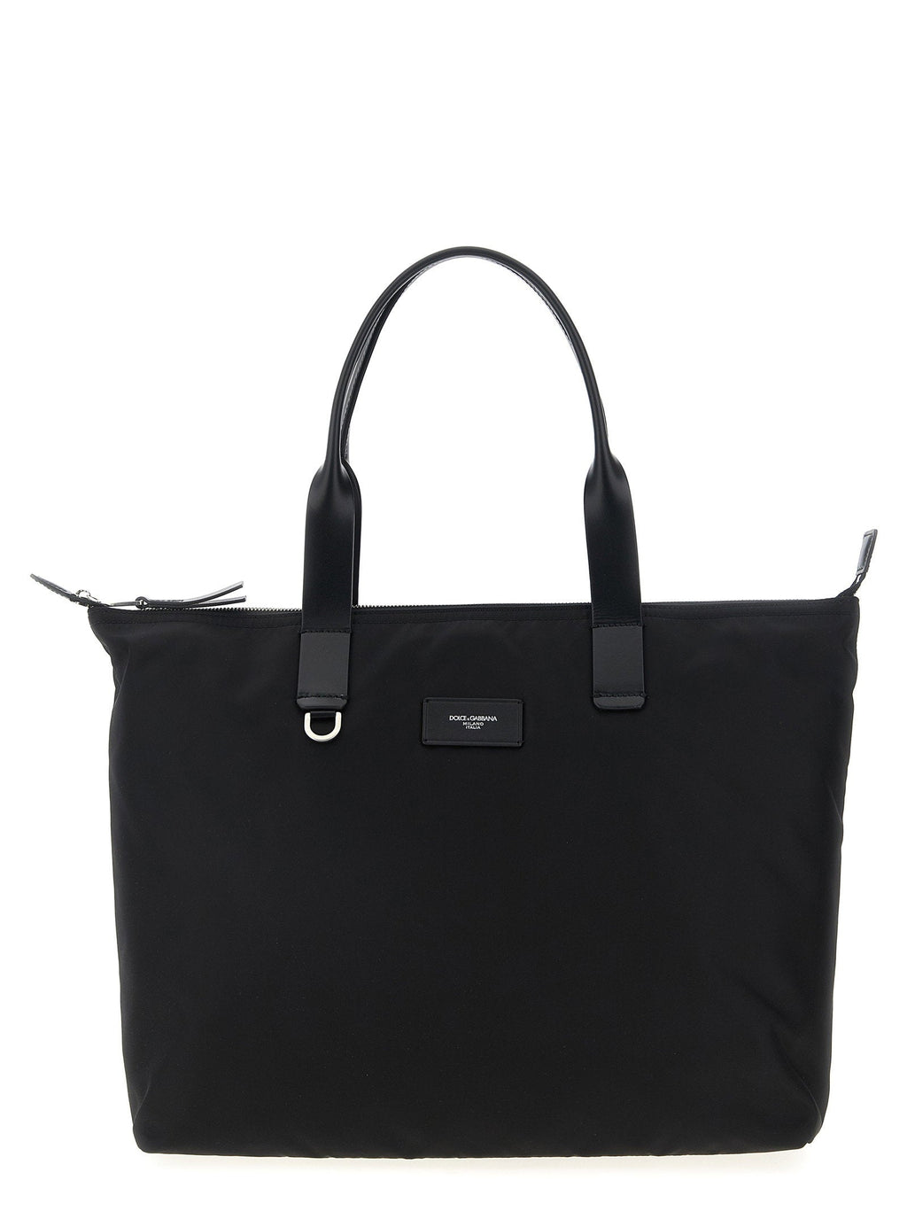Dolce & Gabbana Dolce & Gabbana Media Logo Patch Shopping Bag