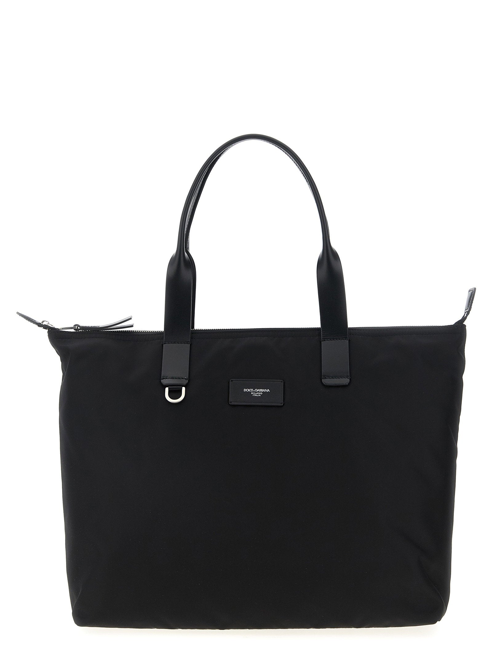 Dolce & Gabbana Dolce & Gabbana Media Logo Patch Shopping Bag