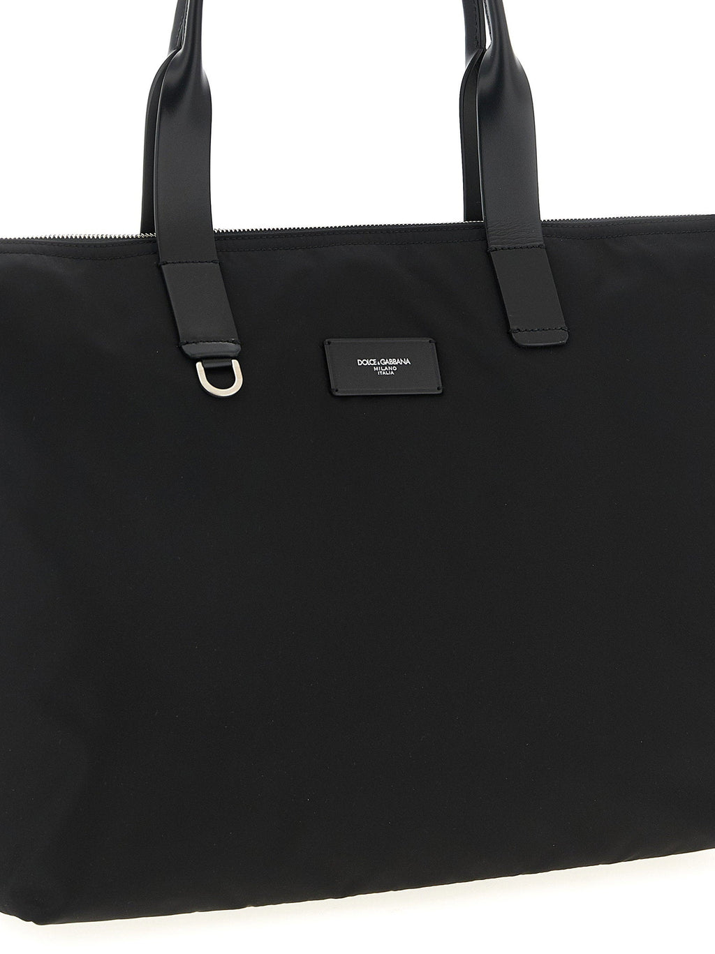 Dolce & Gabbana Dolce & Gabbana Media Logo Patch Shopping Bag