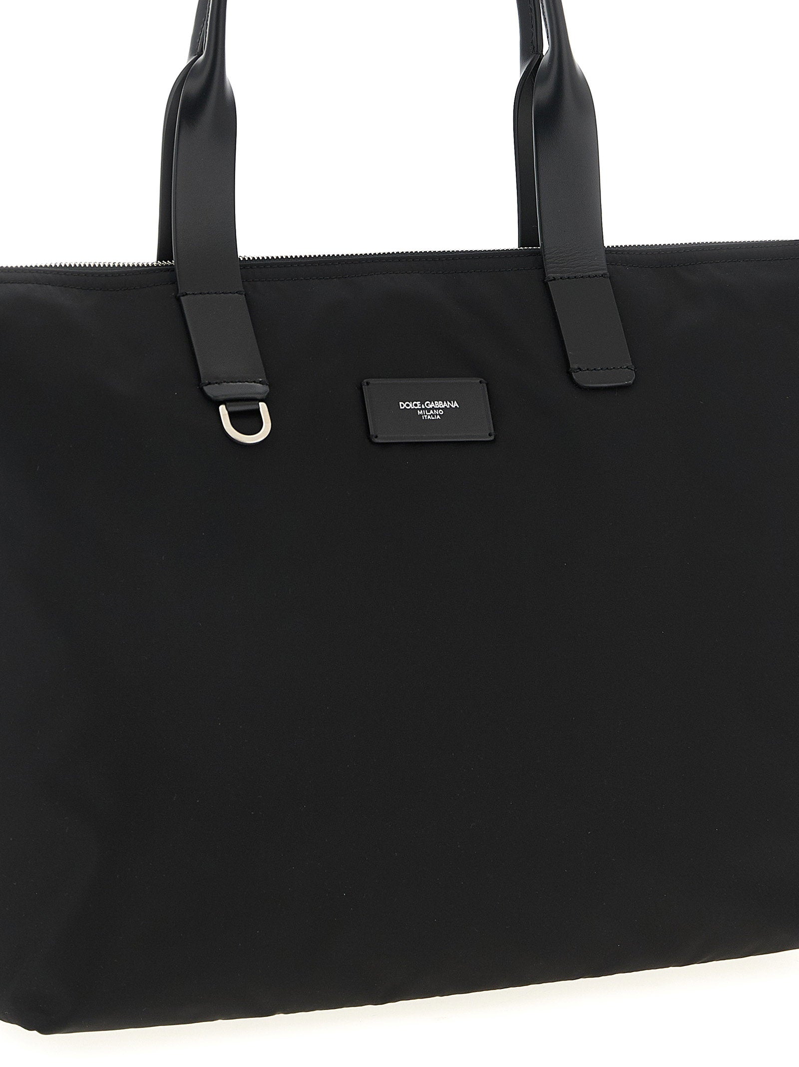 Dolce & Gabbana Dolce & Gabbana Media Logo Patch Shopping Bag