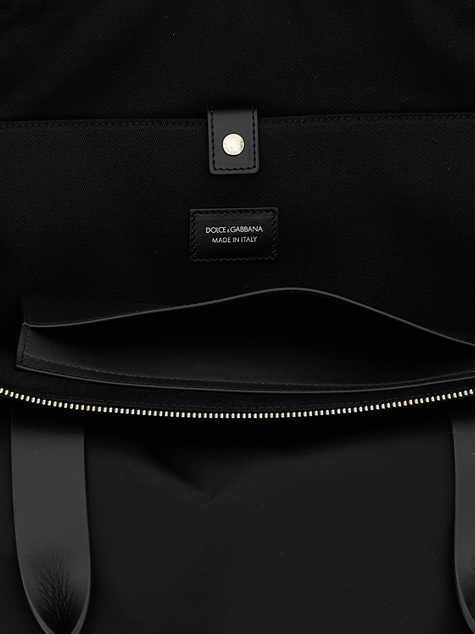 Dolce & Gabbana Dolce & Gabbana Media Logo Patch Shopping Bag