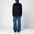 Destin Navy wool overshirt with graphic print
