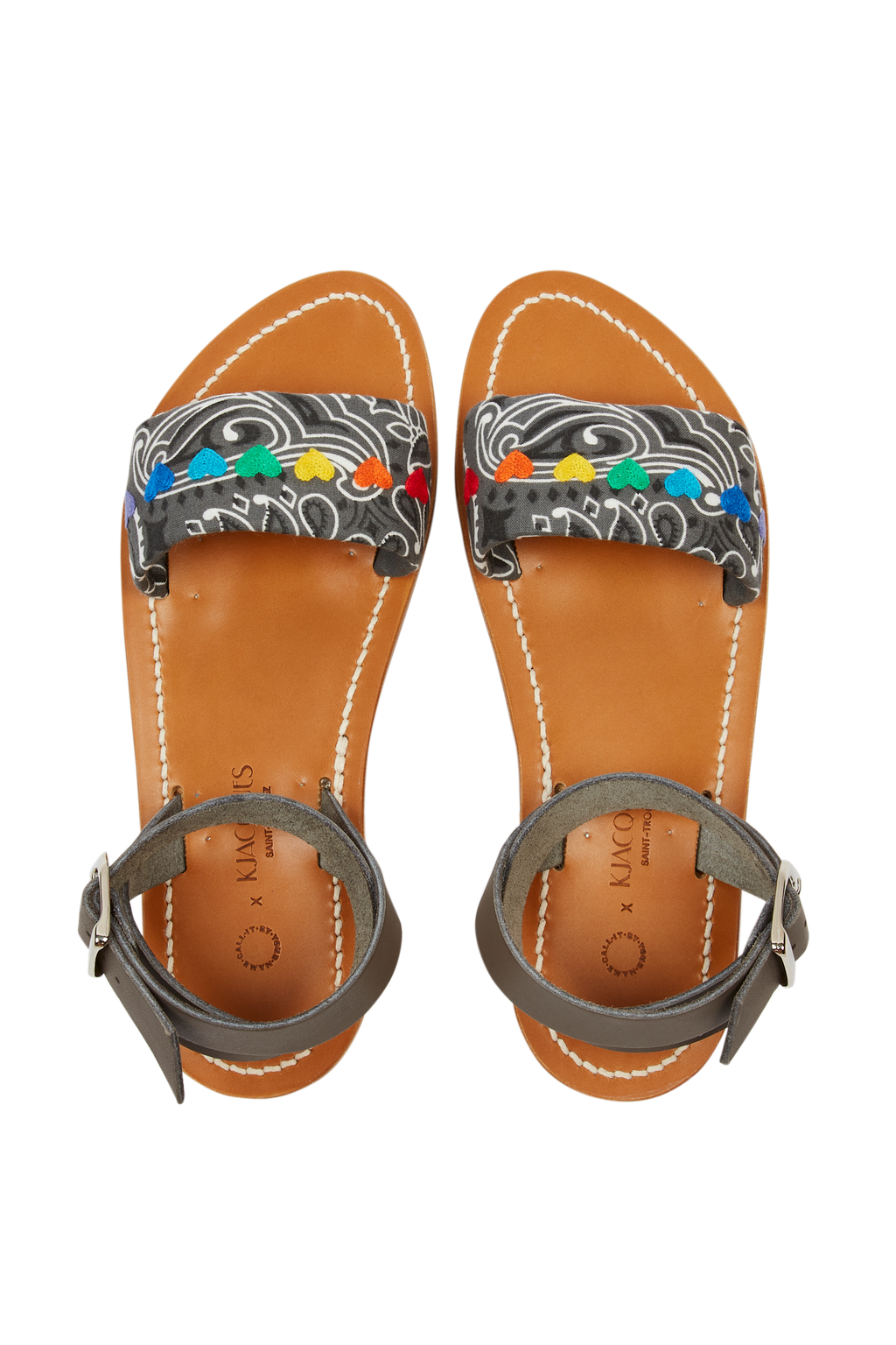 Bandana Grey Hearts K.Jacques Sandals