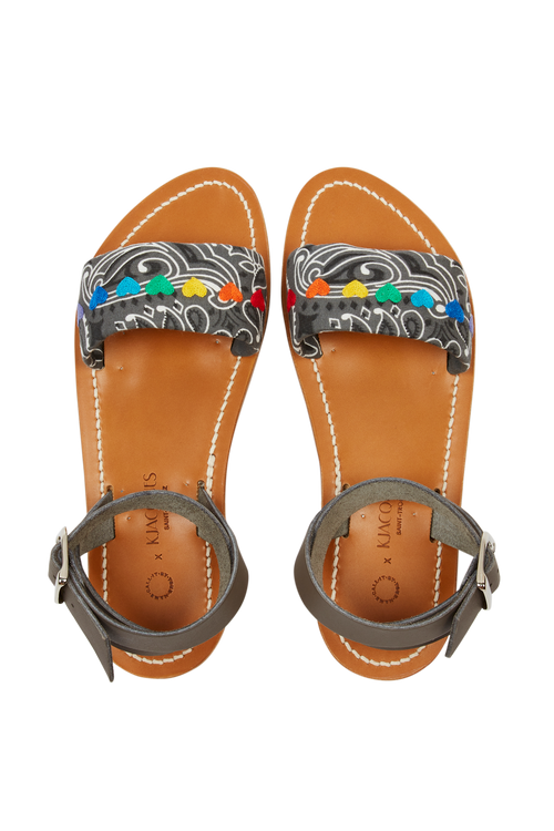 Bandana Grey Hearts K.Jacques Sandals