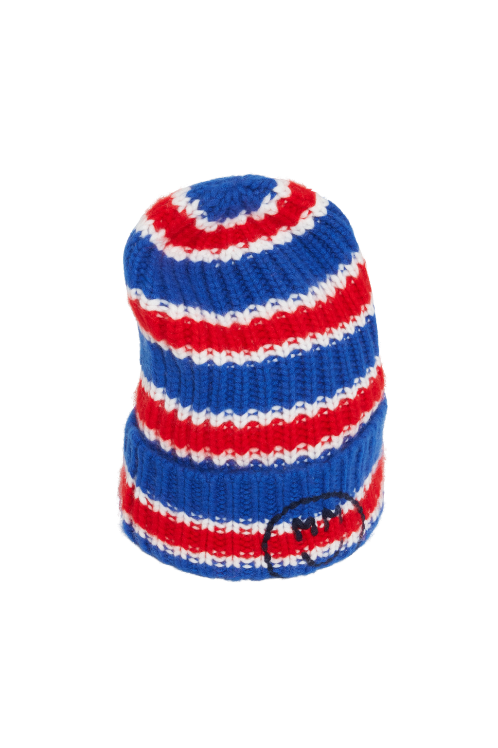 Mira Mikati x Hurray Happy Embroidered Blue/ Red Striped Beanie