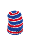 Mira Mikati x Hurray Happy Embroidered Blue/ Red Striped Beanie