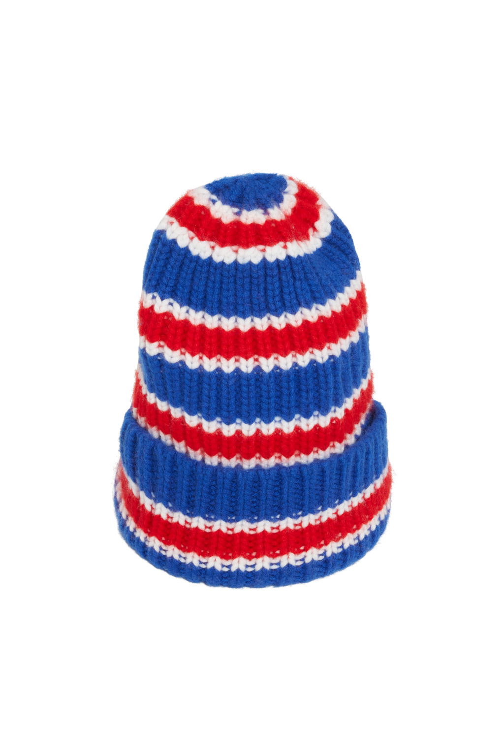 Mira Mikati x Hurray Happy Embroidered Blue/ Red Striped Beanie