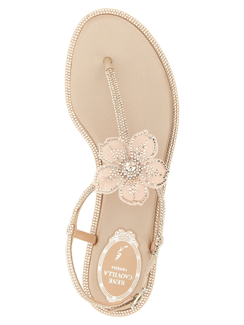 René Caovilla René Caovilla Peach Flower Sandals