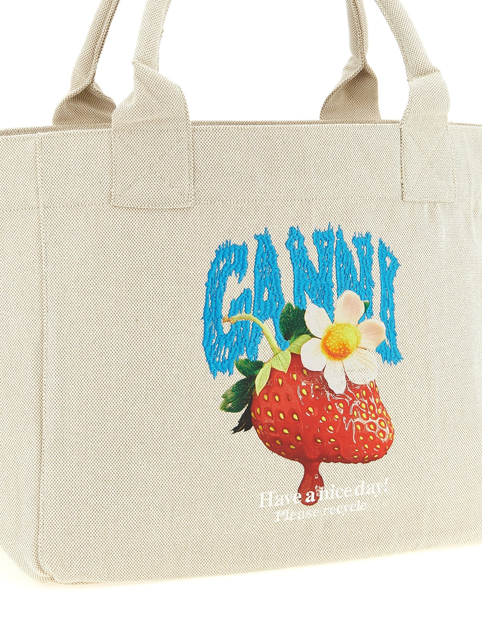 Ganni Ganni Medium Strawberry Shopping Bag