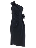 Coperni Coperni Asymmetric Mini Flower Dress