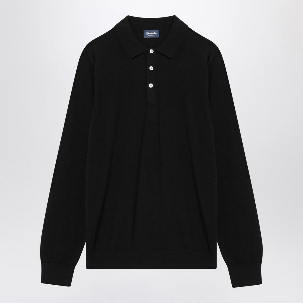 Drumohr Drumohr Black cotton polo shirt