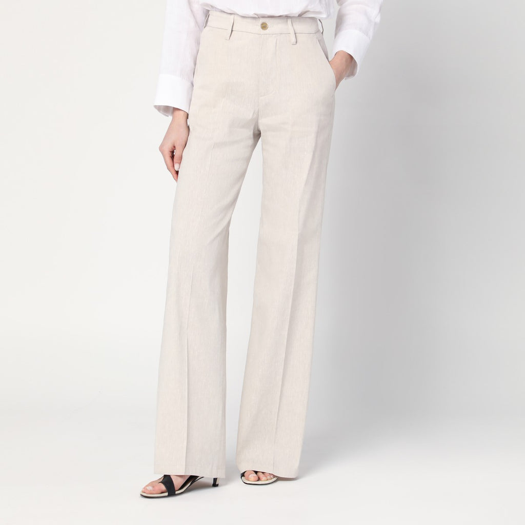 Department 5 Misa grey mélange trousers in linen blend
