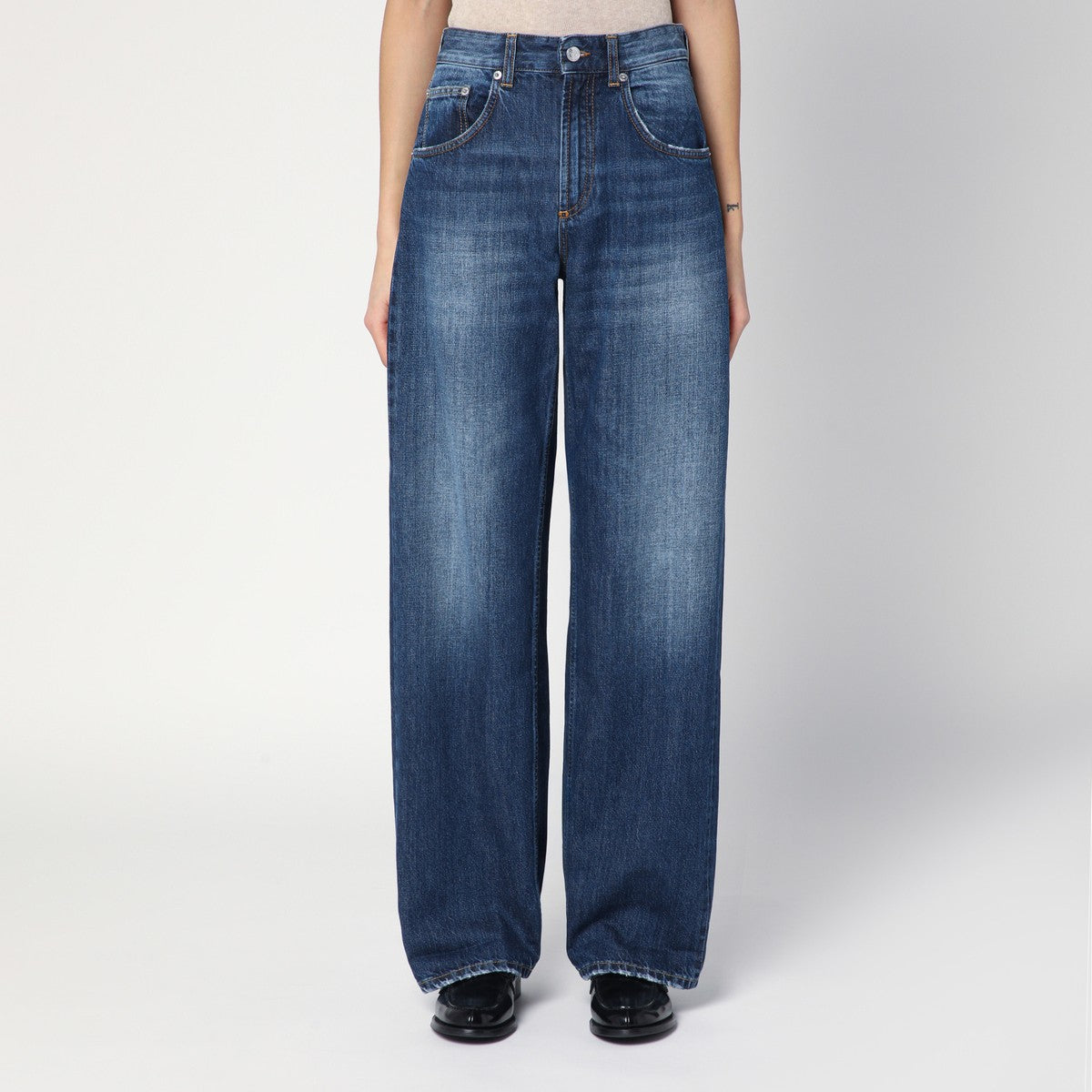 DEPARTMENT 5 DEPARTMENT 5 Wide-leg Pop blue jeans with washed effect