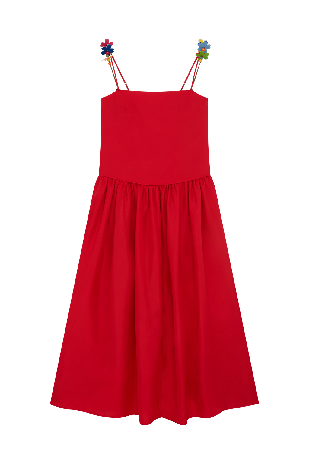Long Dress With Flower Straps