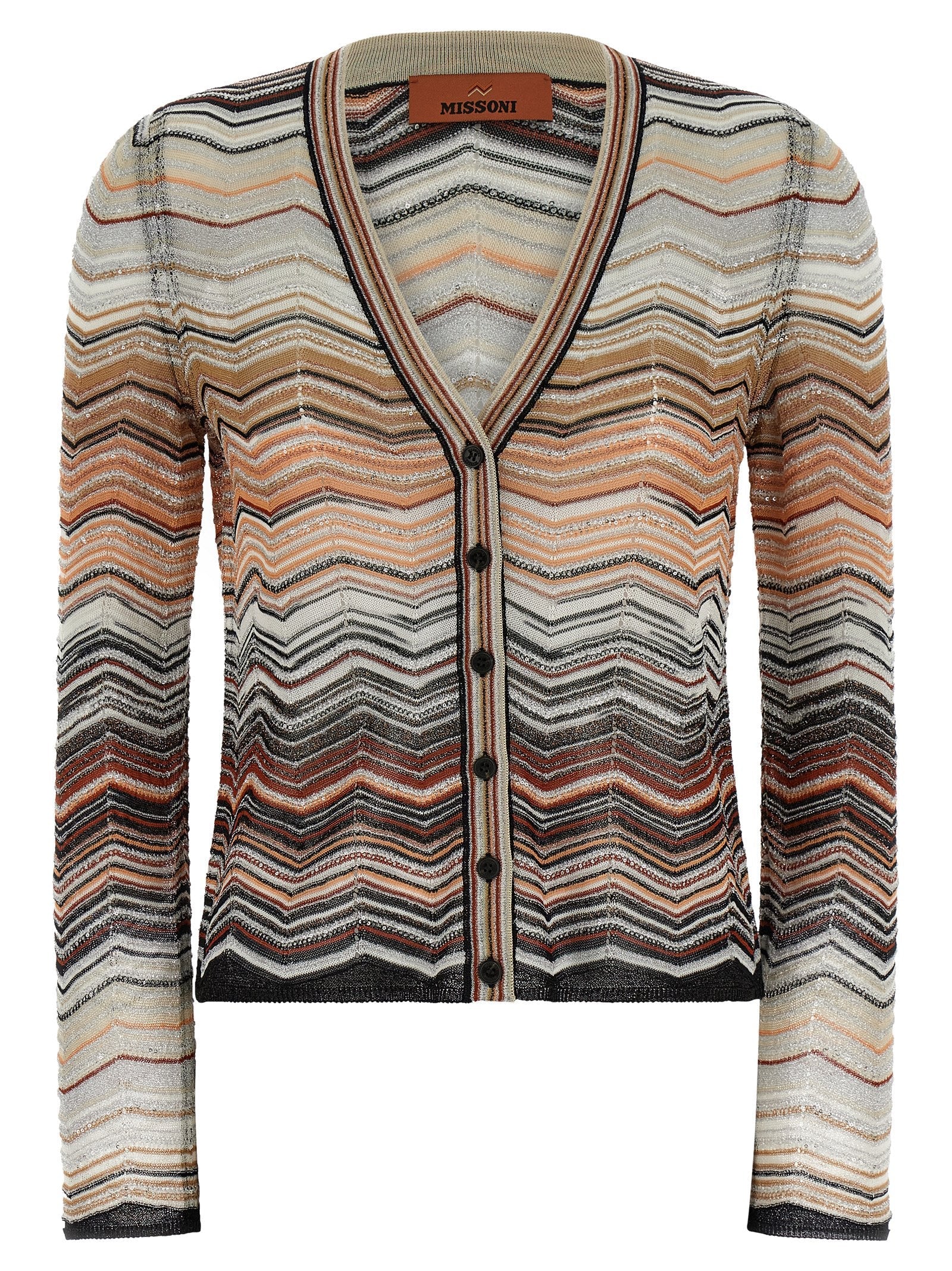 Missoni Missoni Chevron Lamé Cardigan