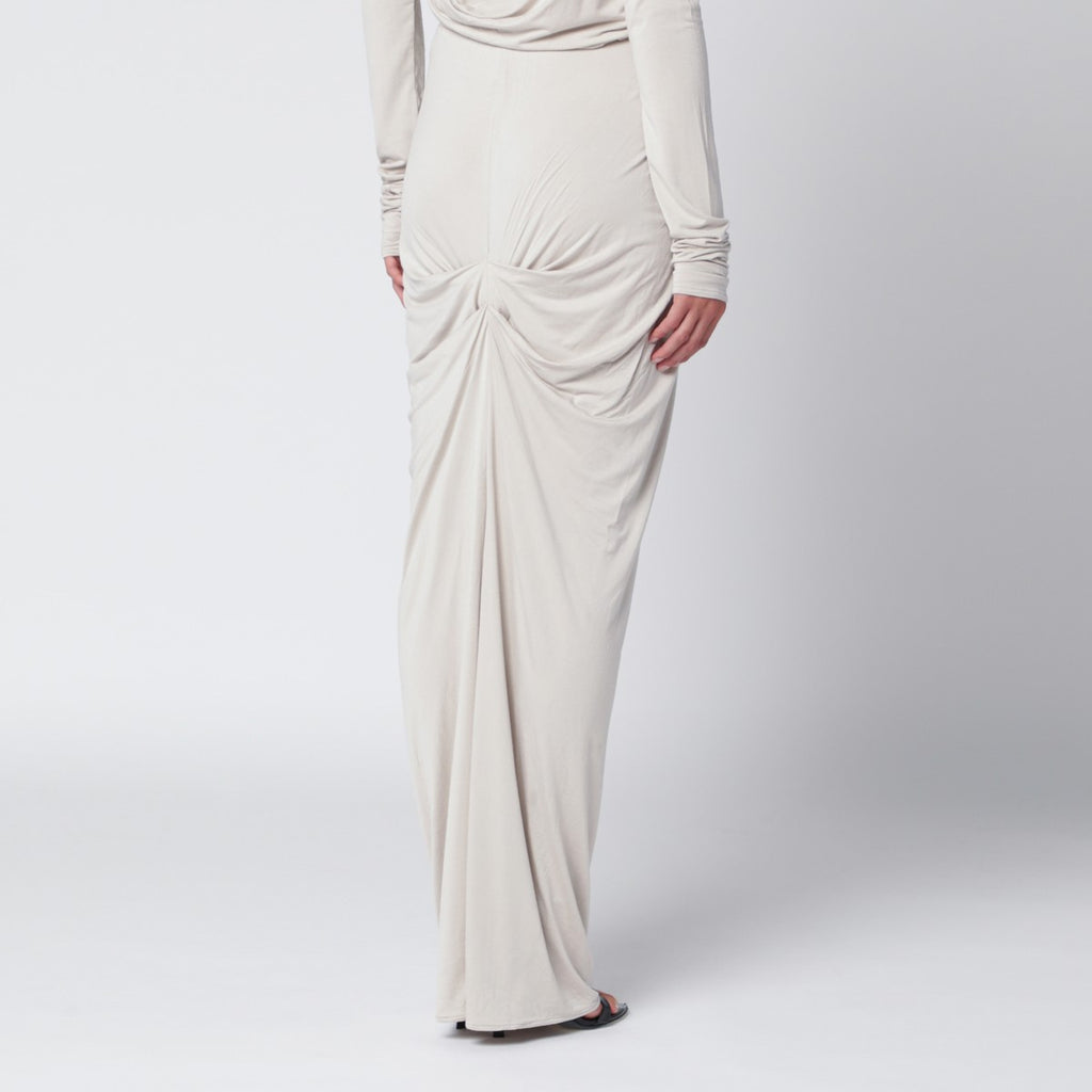 Entire Studios Ivory draped long skirt