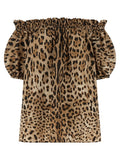 Dolce & Gabbana Dolce & Gabbana Animal Print Cotton Top