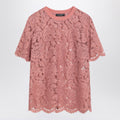 Dolce & Gabbana Dolce & Gabbana Dolce&Gabbana Pink lace T-shirt