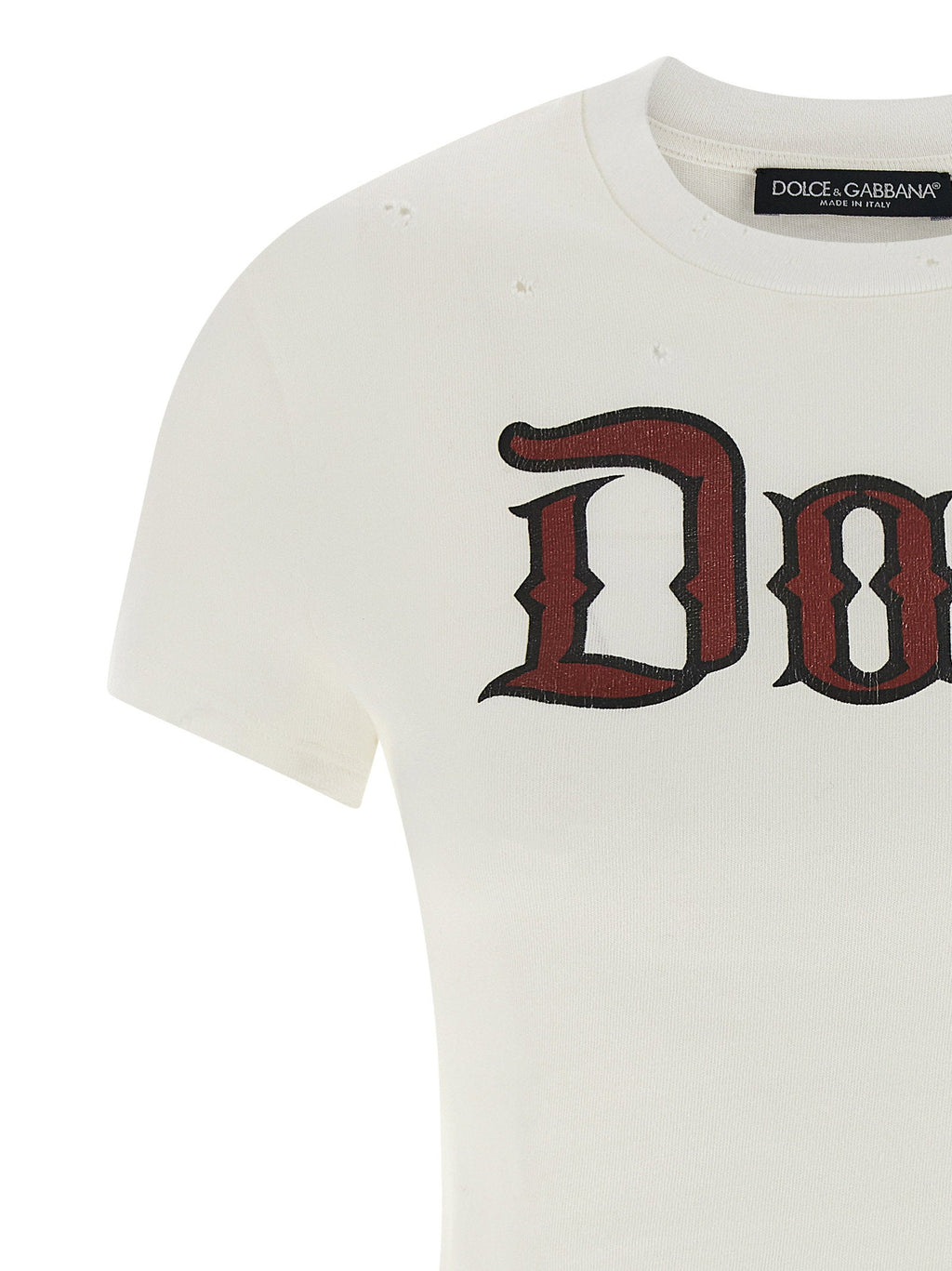 Dolce & Gabbana Dolce & Gabbana Used Effect Cotton T-shirt
