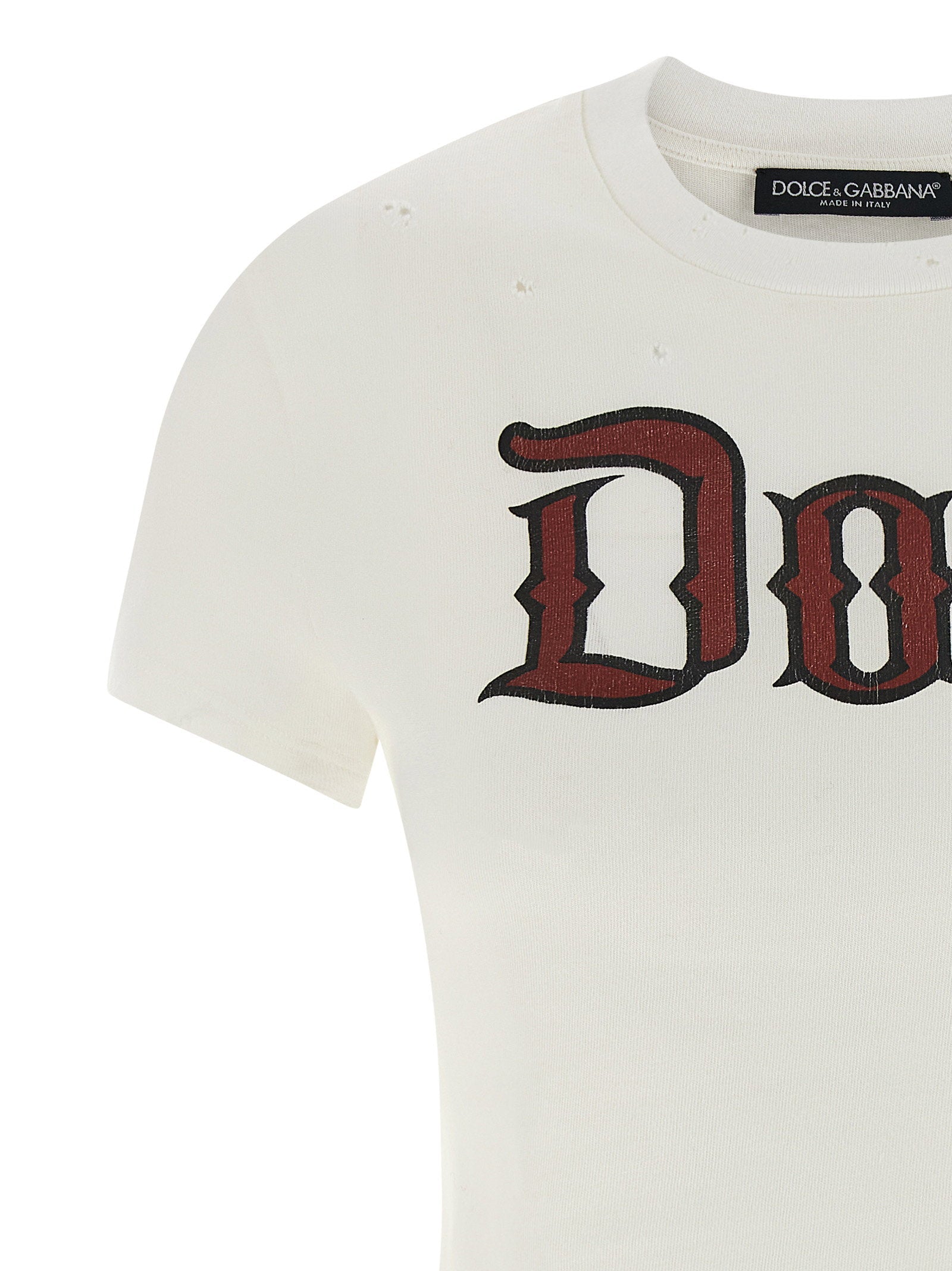 Dolce & Gabbana Dolce & Gabbana Used Effect Cotton T-shirt