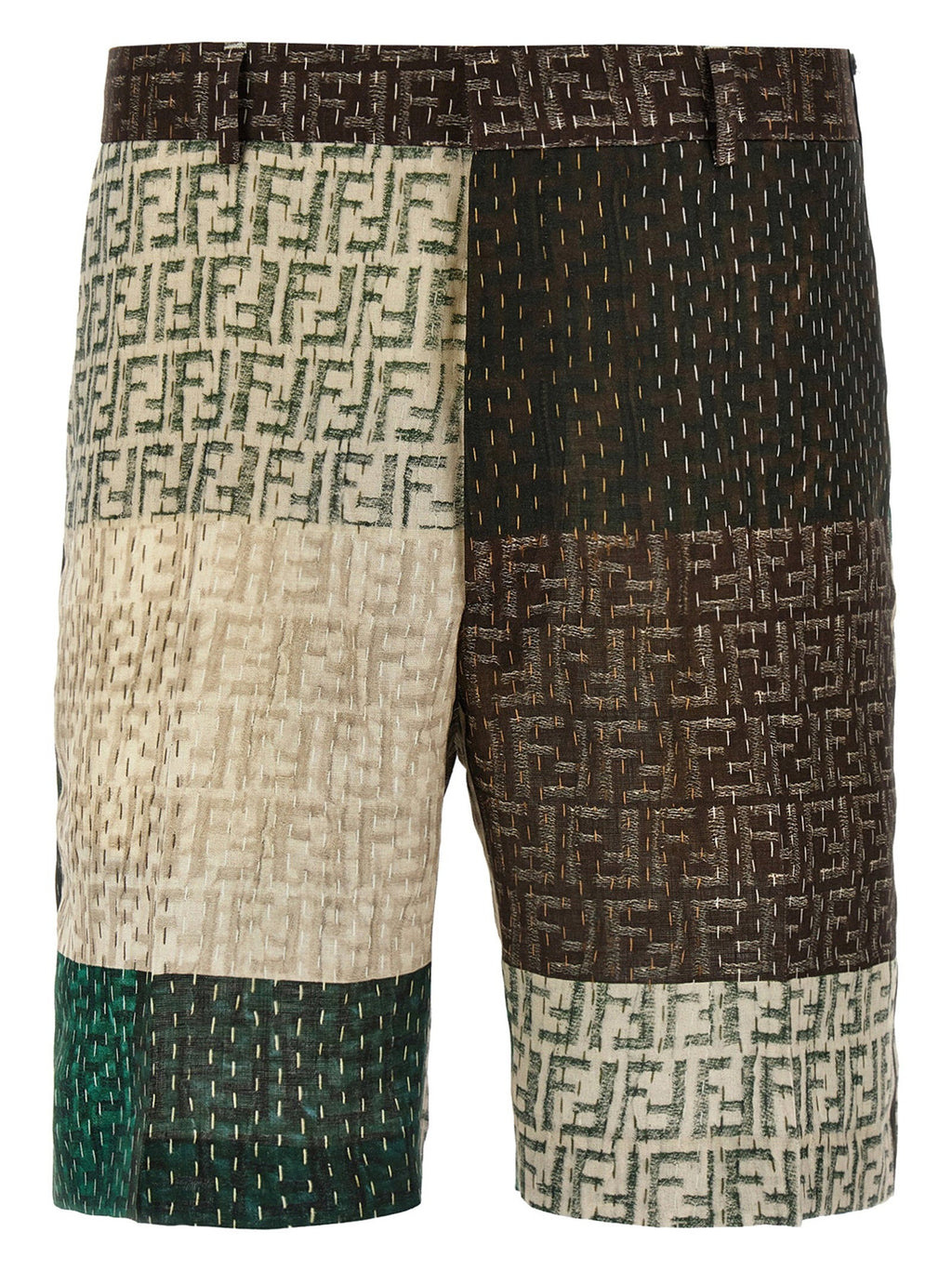 Fendi Fendi Patchwork Bermuda Shorts