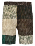 Fendi Fendi Patchwork Bermuda Shorts