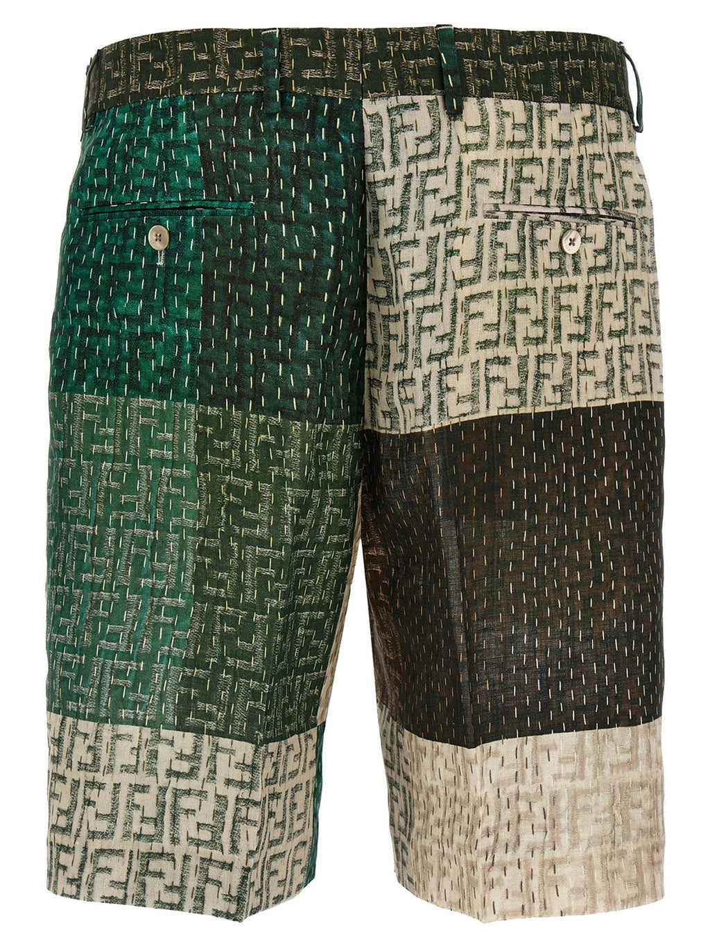Fendi Fendi Patchwork Bermuda Shorts