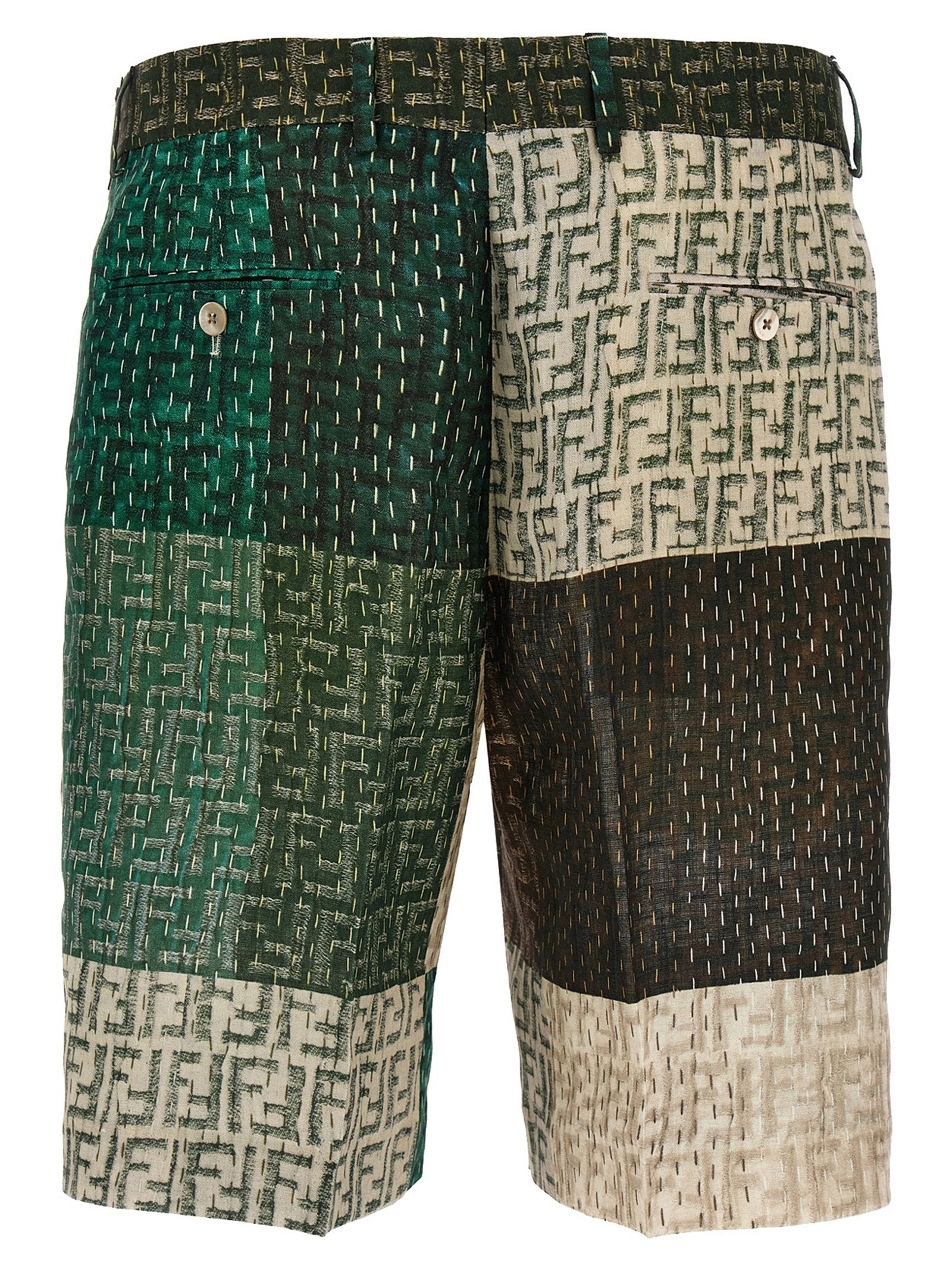 Fendi Fendi Patchwork Bermuda Shorts
