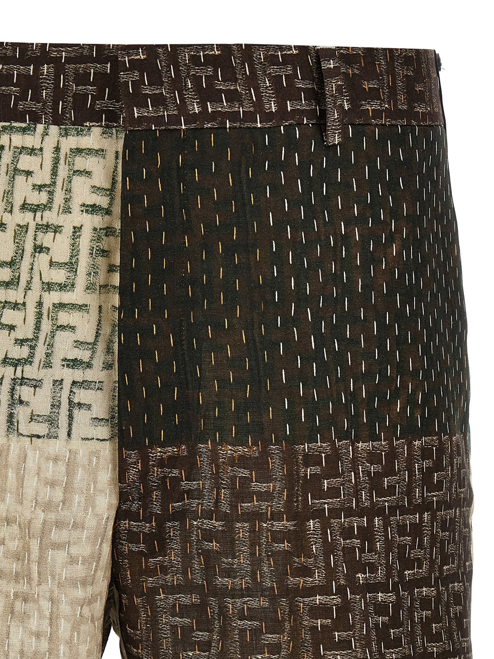 Fendi Fendi Patchwork Bermuda Shorts