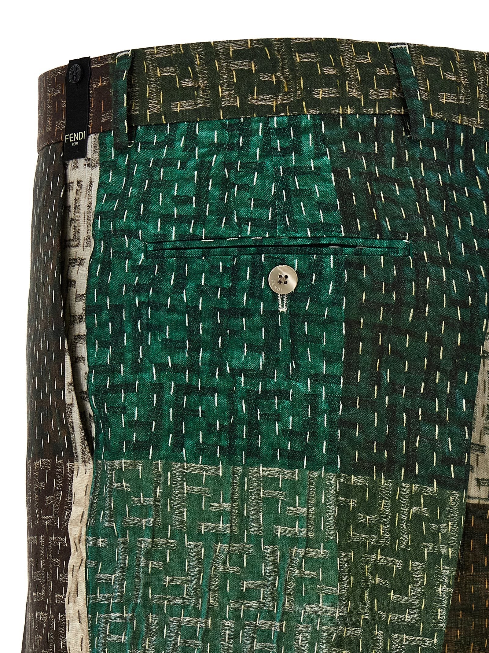 Fendi Fendi Patchwork Bermuda Shorts