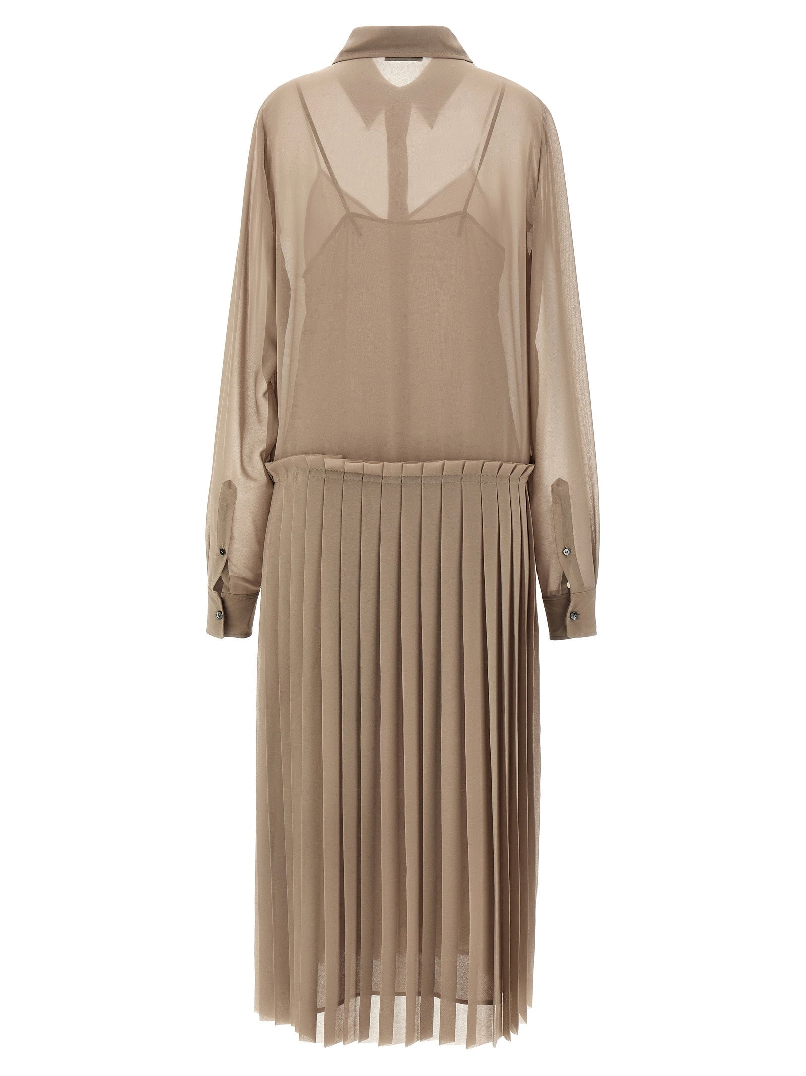 Ami Paris Ami Paris Pleated Midi Dress