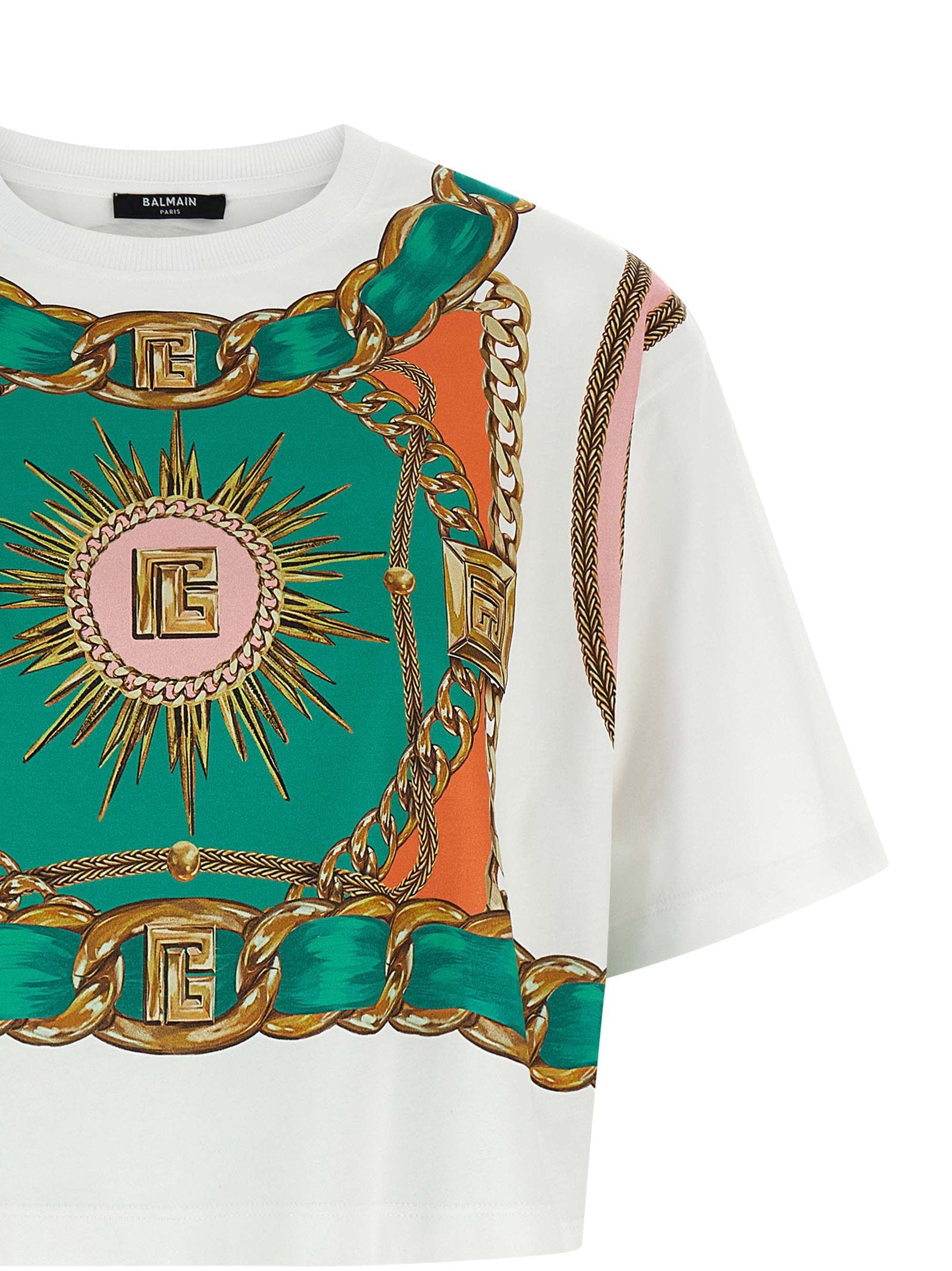 Balmain Balmain Foulard Print T-shirt