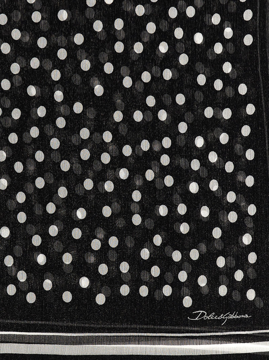 Dolce & Gabbana Dolce & Gabbana Polka Dot Chiffon Scarf